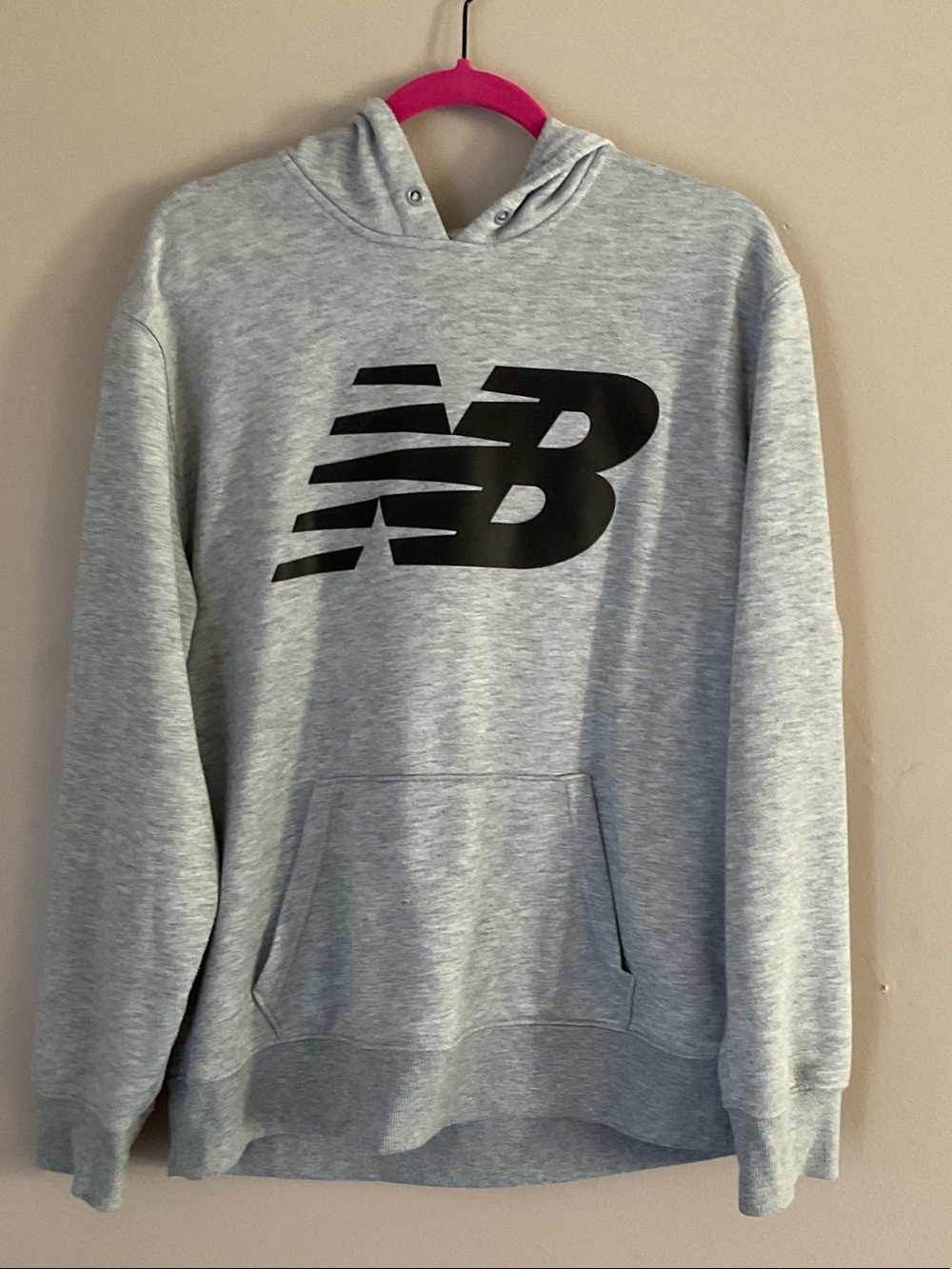 New Balance Gray Crewneck Hoodie with Black NB Logo